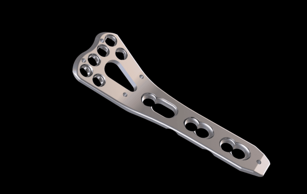 AS. Two Column Distal Radius Plate, Medium